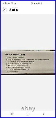 Backup camera systemType S HD Solar-Powered Backup Camera with 6 HD Monitor