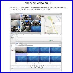 1080P 4CH GPS AHD 512GB Car DVR MDVR Video Record Rear View AHD Camera 7 Screen