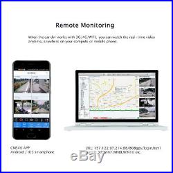 1080P 4CH SD 4G GPS Car DVR Rear View system Realtime Vehicle Recorder IR Camera