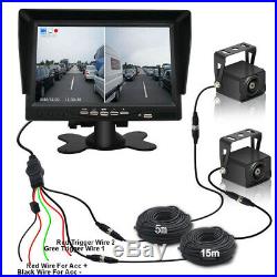 1080P 7 Split Screen Monitor DVR 4PIN AHD Front Rear View Camera+32GB For Truck