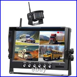 1080P 9 Wireless Backup Camera System 4 Split Screen Monitor DVR for RV/Truck 1080P 9 Wireless Backup Camera System 4 Split Screen Monitor DVR for RV/Truck