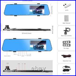 1080P HD Rearview Mirror Dual Dash Cam Car Camera DVR Front Rear Video Recorder 1080P HD Rearview Mirror Dual Dash Cam Car Camera DVR Front Rear Video Recorder