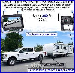 1080P HD Wireless Backup Camera RV Trailer Reverse Rear View Monitor Waterproof