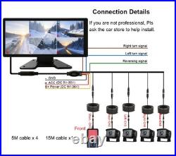 1080P RV Backup Camera 10.36 4K Touchscreen Monitor DVR for Truck Bus Trailer