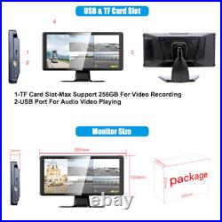 1080P RV Backup Camera 10.36 4K Touchscreen Monitor DVR for Truck Bus Trailer