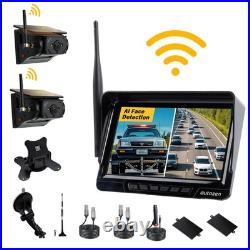 1080P Solar Magnetic Wireless RV Backup Camera Monitor DVR for Truck Trailer Bus