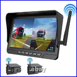 1080P Solar Magnetic Wireless RV Backup Camera Monitor DVR for Truck Trailer Bus