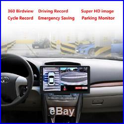 1080P Super HD 360° Panoramic Around View Car Driving Recorder 4-CH Cameras ADAS