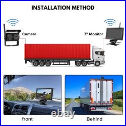 1080P Wireless 7 Monitor 2x IR Night Vision Backup Camera for Truck Caravan RVs