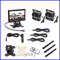 1080P Wireless Dual Rear View Backup Camera with 7 LCD Monitor for Truck Caravan