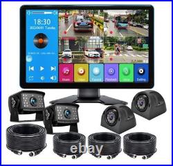 10.1'' 4CHMonitor Touch Screen DVR Backup Rear View Camera 4CH BUS Truck Trailer