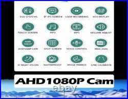 10.1'' 4CHMonitor Touch Screen DVR Backup Rear View Camera 4CH BUS Truck Trailer