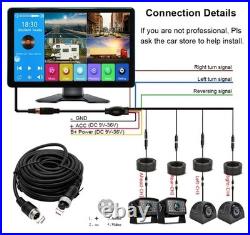 10.1'' 4CHMonitor Touch Screen DVR Backup Rear View Camera 4CH BUS Truck Trailer