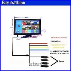 10.1 4K DVR Monitor System 4x HD 1080P Front Side Rear View Backup Camera Kit