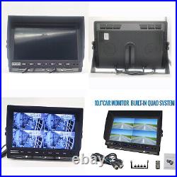 10.1 Monitor CCD Rear View Heavy Duty Camera IR Night Vision Waterproof 12-24V