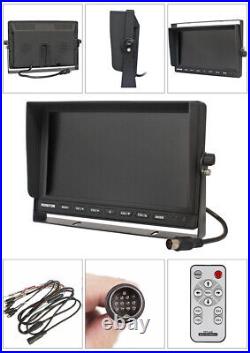 10.1 Monitor CCD Rear View Heavy Duty Camera IR Night Vision Waterproof 12-24V