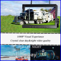 10.1 Quad DVR Digital Wireless Monitor 4x Backup Side RearView Camera for Truck