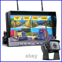 10.1 Quad DVR Monitor Digital Wireless 1080P Cam Rear View Camera for Car Truck