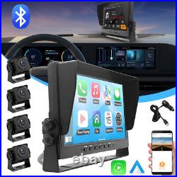 10.1 Quad Monitor DVR 4 Backup Camera Car Rear Front View For Truck Trailer Bus