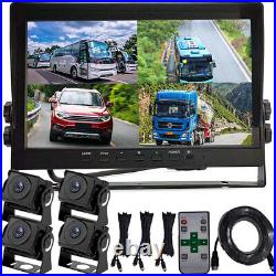 10.1'' Quad Monitor DVR Dash Cam Record Backup Camera for Truck Semi Trailer Bus 10.1'' Quad Monitor DVR Dash Cam Record Backup Camera for Truck Semi Trailer Bus