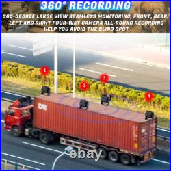 10.1'' Quad Monitor DVR Dash Cam Record Backup Camera for Truck Semi Trailer Bus 10.1'' Quad Monitor DVR Dash Cam Record Backup Camera for Truck Semi Trailer Bus