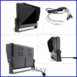10.1'' Quad Monitor DVR Dash Cam Record Backup Camera for Truck Semi Trailer Bus 10.1'' Quad Monitor DVR Dash Cam Record Backup Camera for Truck Semi Trailer Bus