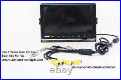 10.1 Quad Monitor DVR Max 256GB 4x 4PIN 1080P AHD IR Rear View Camera For Truck