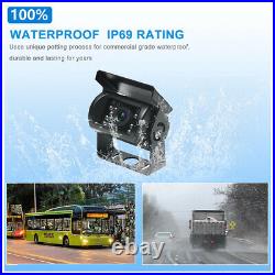 10.1 Quad Monitor Split Screen 4PIN CCD Front Rear View Backup Camera Truck Bus
