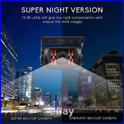 10.1 Quad Monitor Split Screen 4PIN CCD Front Rear View Backup Camera Truck Bus