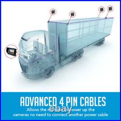 10.1 Quad Split Monitor +4X CCD Rear View Backup Camera System For Bus Truck RV