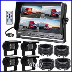 10.1 Quad Split Monitor Screen 4PIN 4X CCD Rear View Backup Camera for Truck RV 10.1 Quad Split Monitor Screen 4PIN 4X CCD Rear View Backup Camera for Truck RV