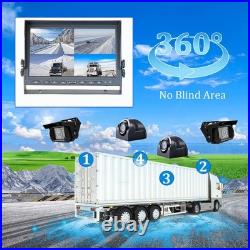 10.1 Quad Split Monitor Screen 4PIN 4X CCD Rear View Backup Camera for Truck RV 10.1 Quad Split Monitor Screen 4PIN 4X CCD Rear View Backup Camera for Truck RV