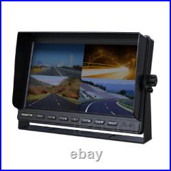 10.1 Quad Split Monitor Screen 4PIN 4X CCD Rear View Backup Camera for Truck RV 10.1 Quad Split Monitor Screen 4PIN 4X CCD Rear View Backup Camera for Truck RV