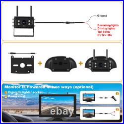 10.1 Wireless Backup Camera System 1080P AHD Rear Side View Cameras with Tou