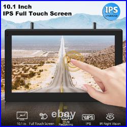 10.1 Wireless Backup Camera System 1080P AHD Rear Side View Cameras with Tou