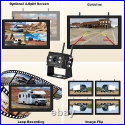 10.1 Wireless Backup Camera System 1080P AHD Rear Side View Cameras with Tou