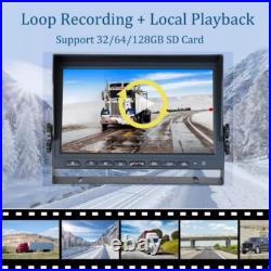 10.1 Wireless Monitor DVR 3x Solar Magnet Standby Rear View Camera For Truck RV