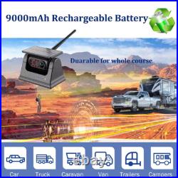 10.1 Wireless Monitor DVR 3x Solar Magnet Standby Rear View Camera For Truck RV