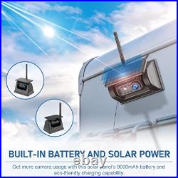 10.1 Wireless Monitor DVR 3x Solar Magnet Standby Rear View Camera For Truck RV