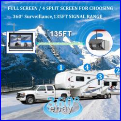 10.1 Wireless Monitor DVR 3x Solar Magnet Standby Rear View Camera For Truck RV
