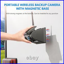 10.1 Wireless Monitor DVR 4x Solar Magnet Standby Rear View Camera For RV Truck