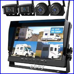 10.1 Wireless RV Backup Camera System 1080P DVR Monito for Truck/Trailer/Camper 10.1 Wireless RV Backup Camera System 1080P DVR Monito for Truck/Trailer/Camper