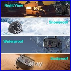 10.1 Wireless Solar Magnetic 9600mA Backup Camera IPS Monitor DVR for Truck RVs