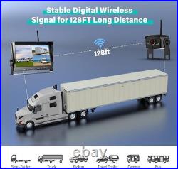 10.1 Wireless Solar Magnetic 9600mA Backup Camera IPS Monitor DVR for Truck RVs