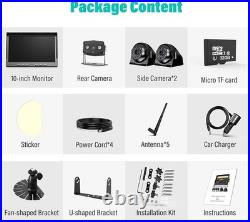 10.1 Wireless Solar Magnetic 9600mA Backup Camera IPS Monitor DVR for Truck RVs