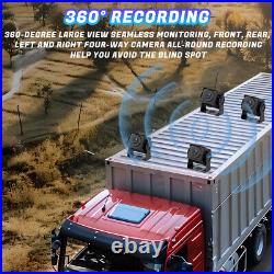 10.1 in Quad Monitor DVR 4 Backup Camera Side Rear View For Truck Trailer RV Bus