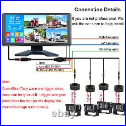 10.36 4k Monitor 1080P Backup Camera Front for Truck Rear Side 360 View Reverse
