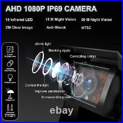 10.36 5ch Monitor 1080P Backup Camera IR AHD Night Vision For Truck 360 View