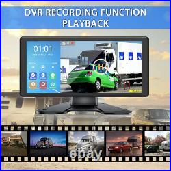10.36 IPS Quad Monitor DVR 4 Backup Rear View Camera For Truck Trailer RV Bus