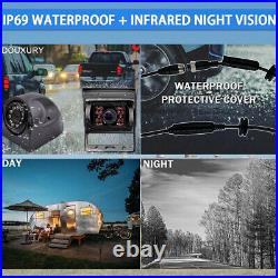 10.36 IPS Quad Monitor DVR 4 Backup Rear View Camera For Truck Trailer RV Bus